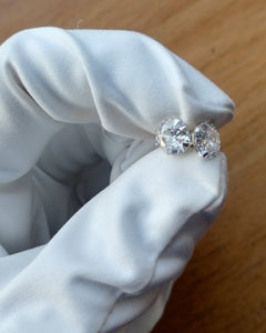 cz cubic zirconia diamond stones shine earrings studs silver 925 deep shine jewellers ice 