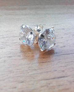 cz cubic zirconia diamond stones shine earrings studs silver 925 deep shine jewellers ice 