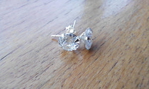 cz cubic zirconia diamond stones shine earrings studs silver 925 deep shine jewellers ice 